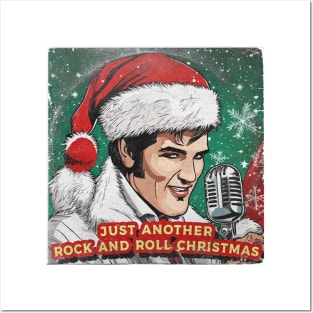 rock and roll christmas Posters and Art